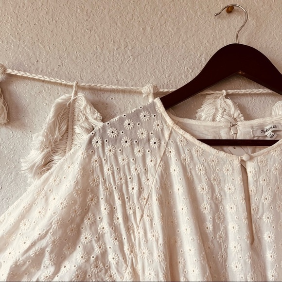 NWT Madewell | Eyelet Tassel-Tie Mini Dress - Picture 6 of 8